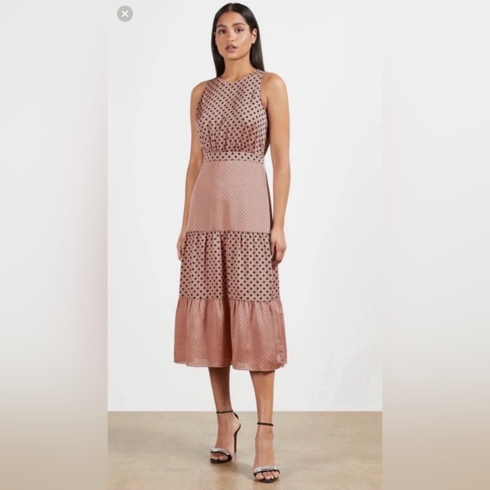 Pink Satin Dress by Ted Baker